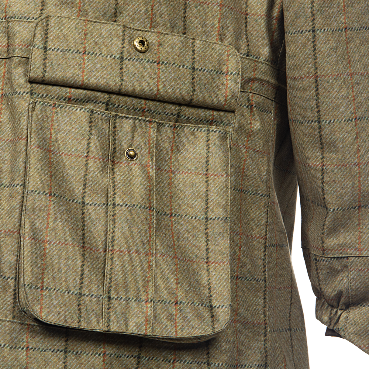 Baleno Moorland Mens Tweed Foldaway Jacket #colour_check-khaki