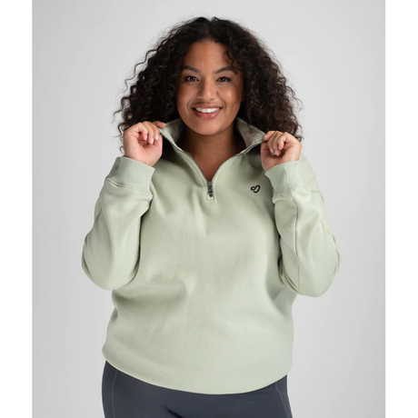 Mochara Half Zip Sweatshirt #colour_sage-green