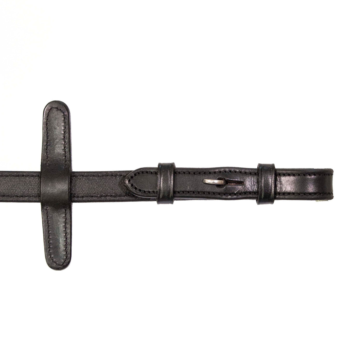 Henry James Xtreme Eventer Hybrid Rubber Reins With Leather Stoppers #Colour_black
