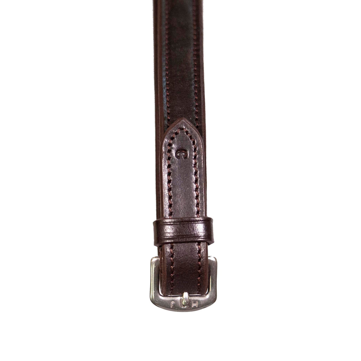 Henry James Xtreme Eventer Hybrid Rubber Reins With Leather Stoppers #Colour_havana-brown
