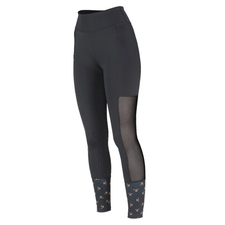 Shires Aubrion Girls Elstree Mesh Riding Tights #colour_black