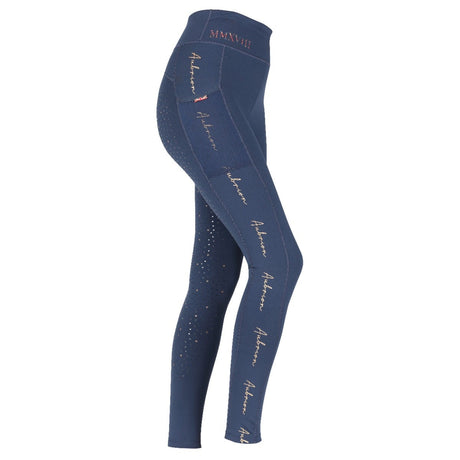 Shires Aubrion Team Young Rider Rhythm Riding Tights #colour_navy-blue
