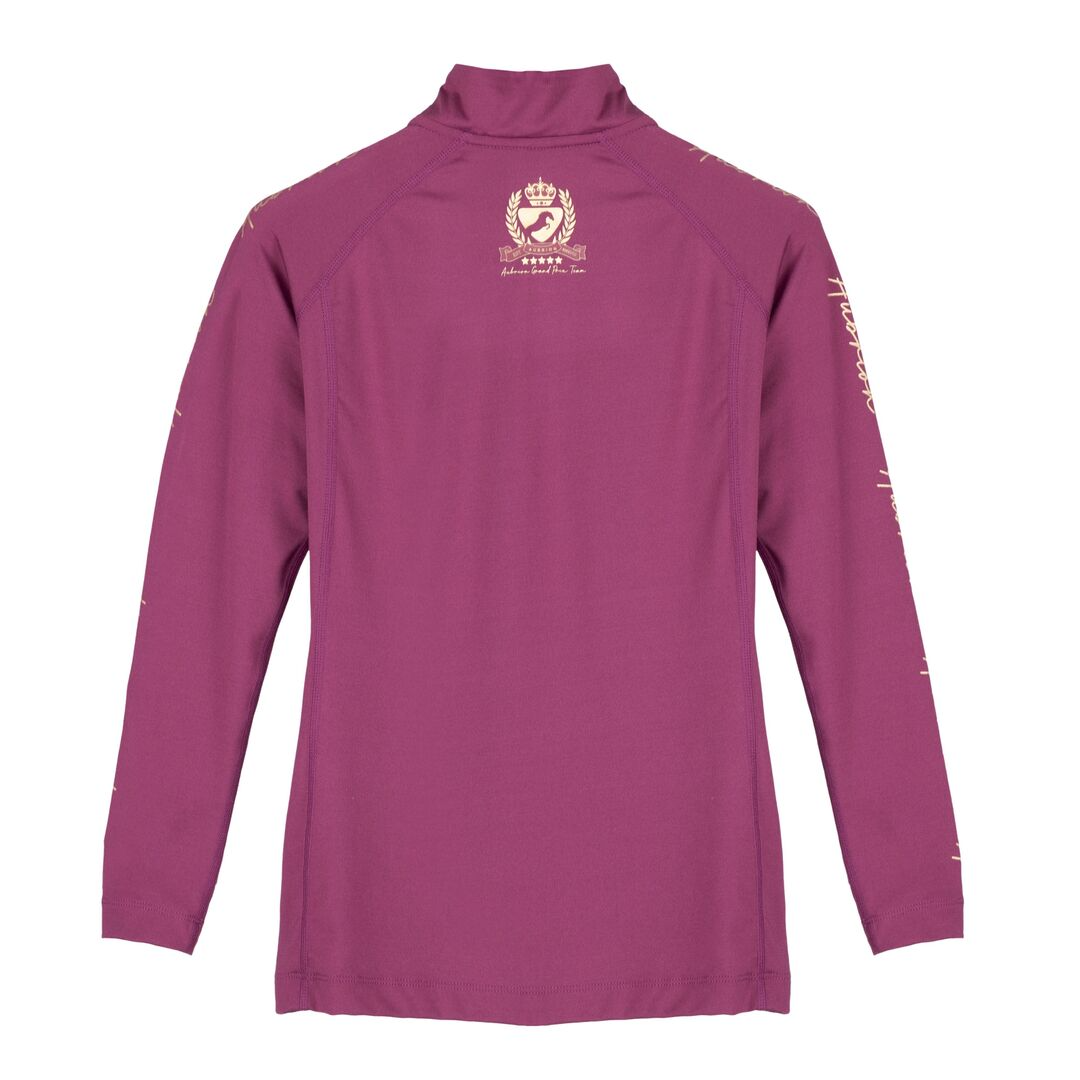 Shires Aubrion Team Long Sleeve Girls Base Layer #colour_mulberry