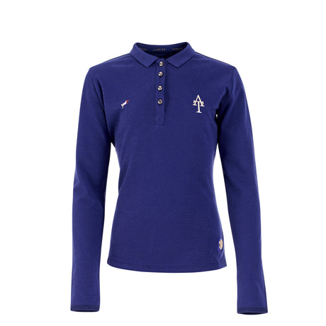 Shires Aubrion Ladies Team Long Sleeve Polo #colour_navy