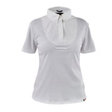 Shires Aubrion Short Sleeve Ladies Tie Shirt #colour_white