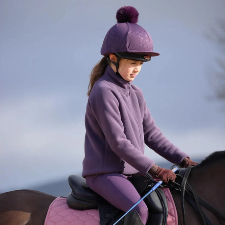 Shires Aubrion Young Rider Restore Full Zip Fleece #colour_purple