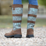 Dublin Adults Whitam Boots #colour_brown-turquoise-print