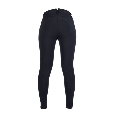 HKM Riding breeches -Savona- Style silicone knee patch #colour_black