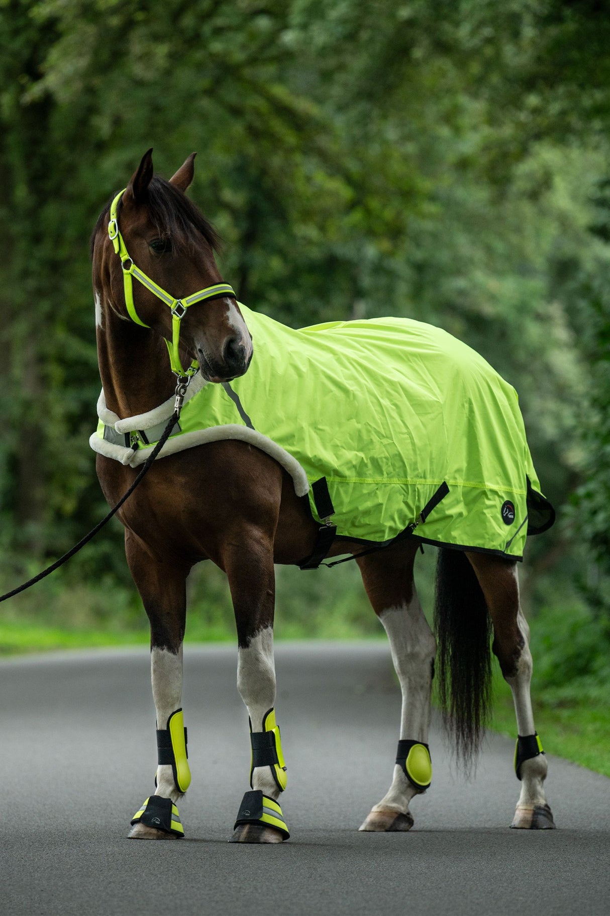 HKM Horse Walker Rug -Reflective- #colour_neon-yellow