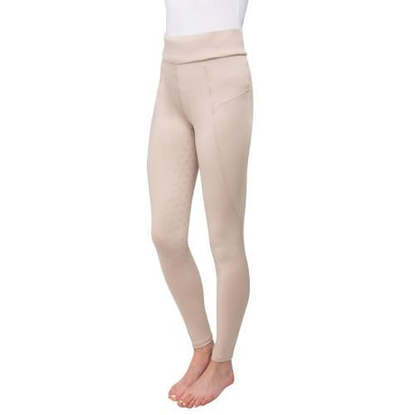 Hy Equestrian Children's Melton Riding Tights #colour_beige