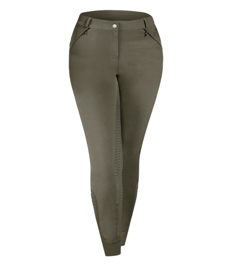 E.L.T Ladies Dahlia Silicone Riding Breeches #colour_khaki