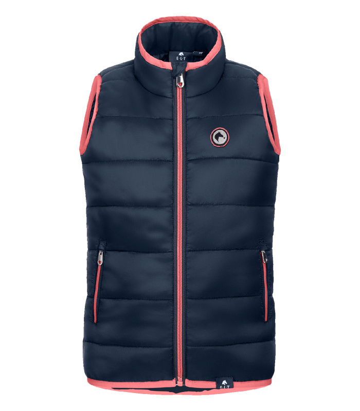 E.L.T Lucky Lou Children's Quilted Vest #colour_night-blue