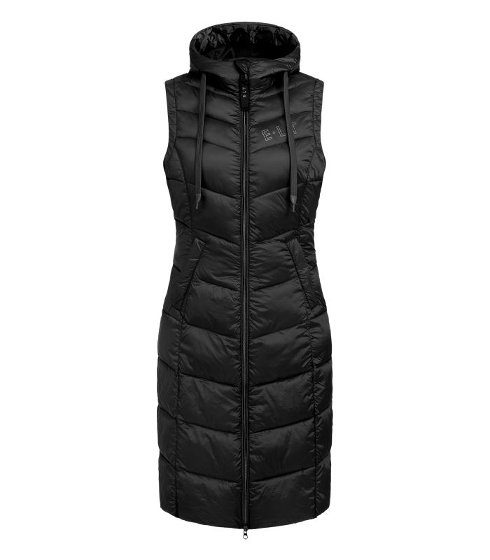 E.L.T Ostende Ladies Lightweight Long Gilet #colour_black