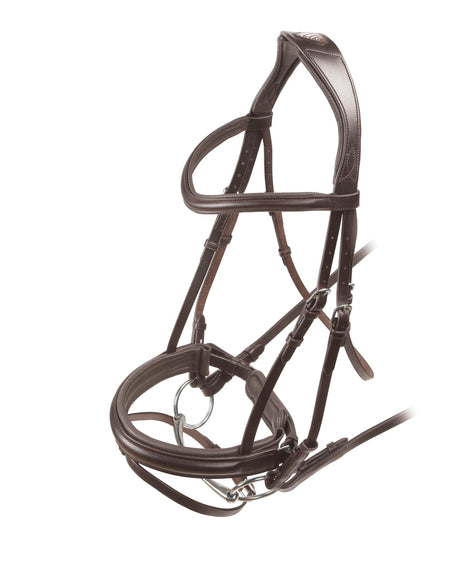 Shires Velociti RAPIDA Dressage Flash Bridle #colour_havana