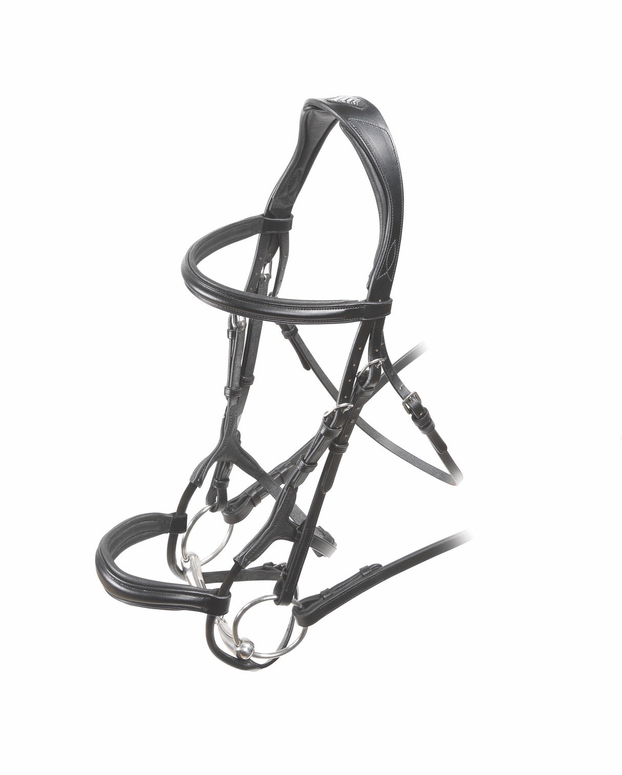 Shires Velociti RAPIDA Rolled Padded Cavesson Bridle #colour_black