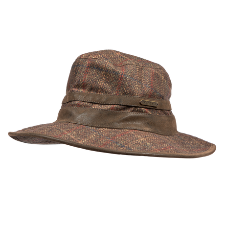 Baleno Caitlin Multiple-Purpose Tweed Hat #colour_check-brown 