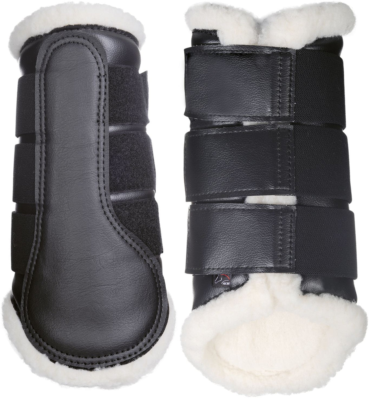 HKM Comfort Premium Fur Protection Boots #colour_black