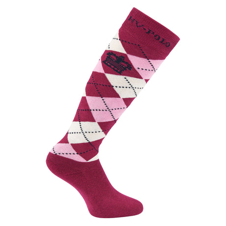 HV Polo Argyle Socks #colour_roja-pink-navy