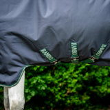 Horseware Ireland Rambo Wug Turnout Lite 0g #colour_navy-hunter-green-silver