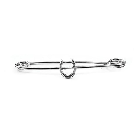 Equetech Traditional Horseshoe Stock Pin #colour_silver