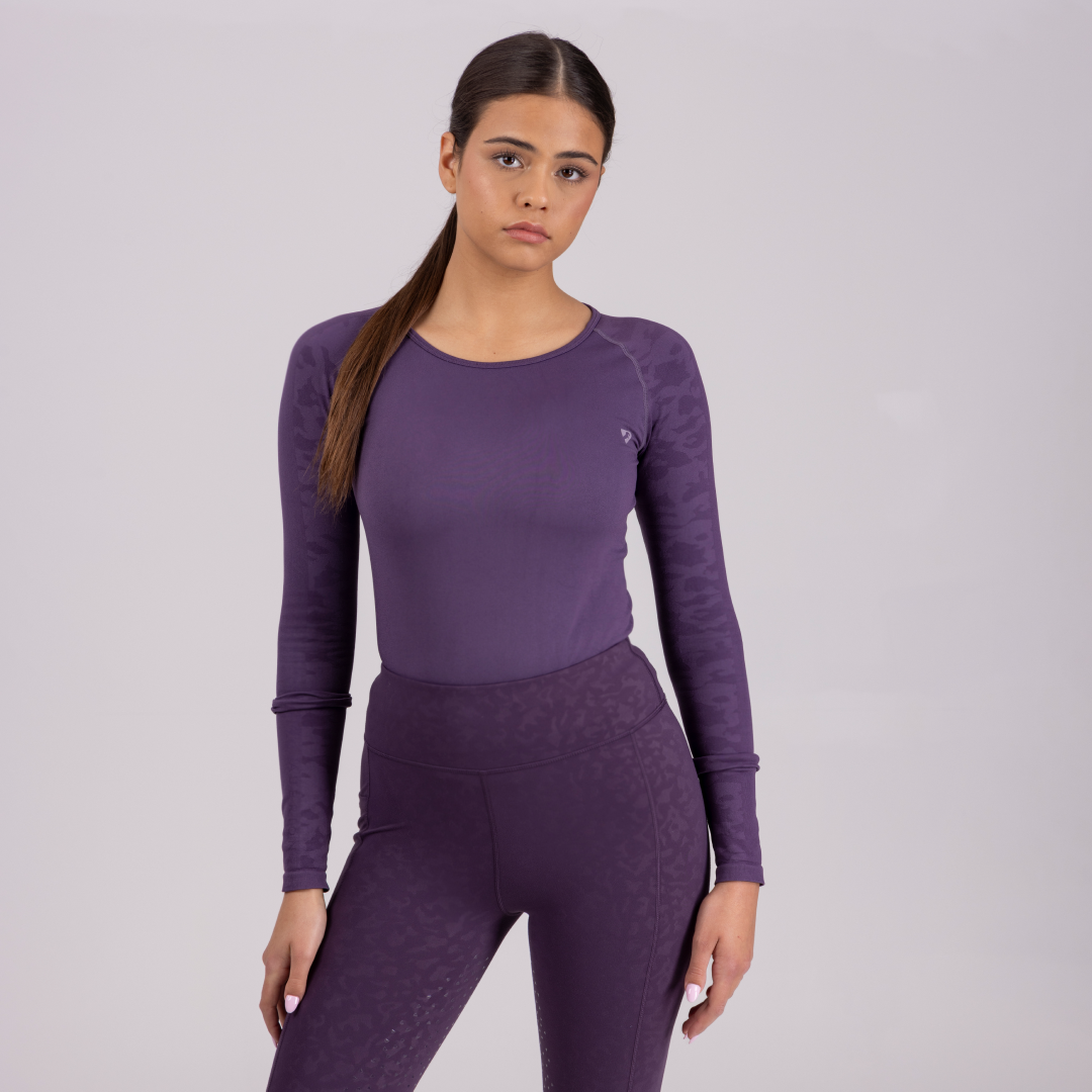 Shires Aubrion Ladies Balance Seamless Top #colour_purple