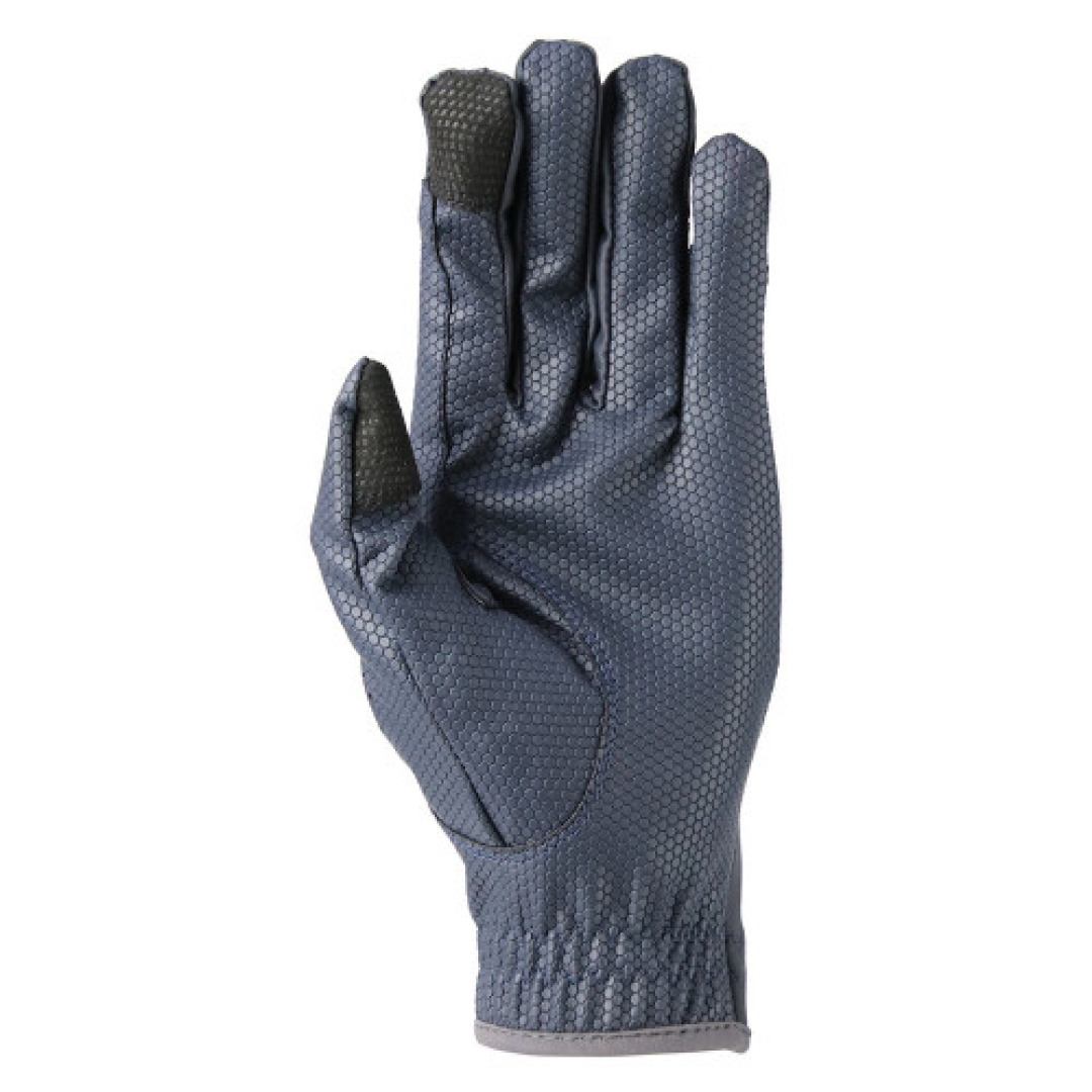 Hy Sport Active Young Rider Riding Gloves #colour_navy-pencil-point-grey