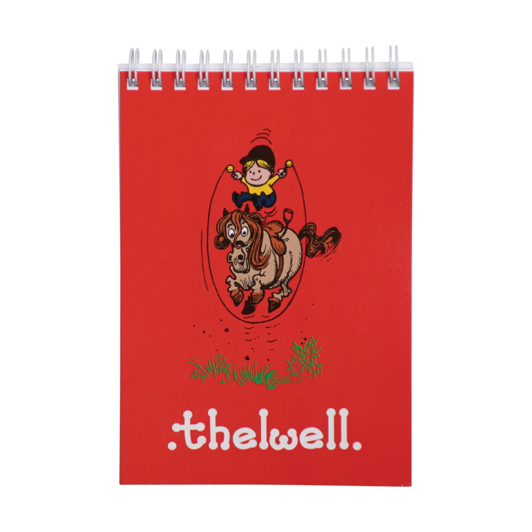 Hy Equestrian Thelwell Collection A6 Notepad #colour_red