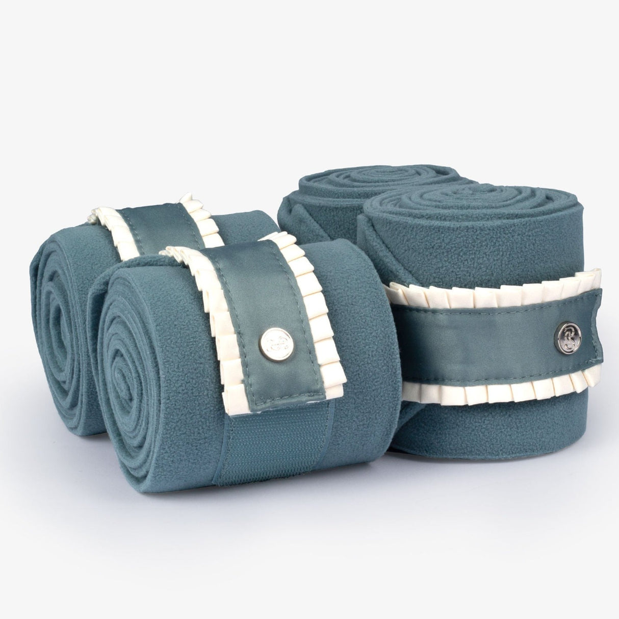 PS of Sweden Steel Blue Ruffle Pearl Polo Bandages
