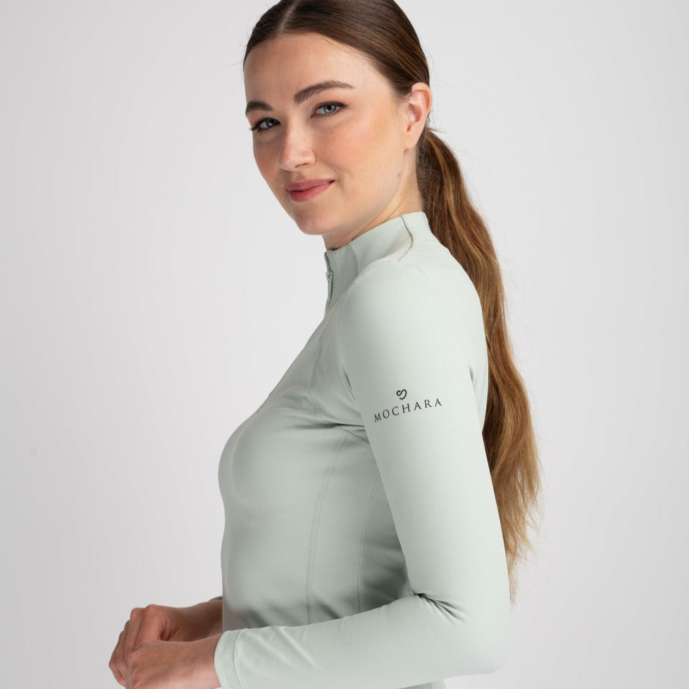 Mochara Recycled Technical Base Layer #colour_sage-green
