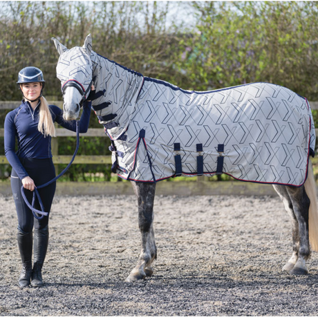 Hy Guardian Fly Rug & Fly Mask #colour_silver