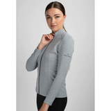 Mochara Grey Melange Rib Jacket #colour_grey