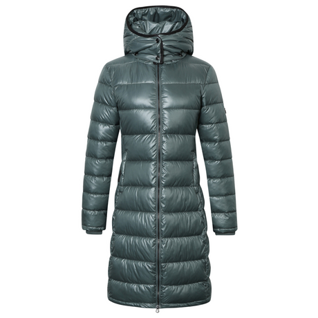 Covalliero Quilted Long Coat #colour_jade-green