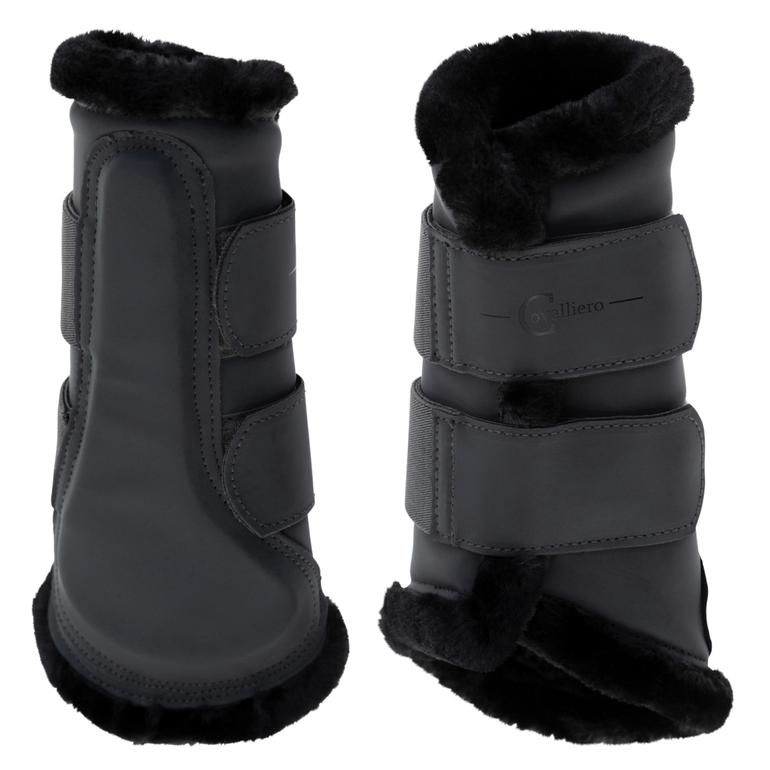 Covalliero Fleeced Lined Brushing Boots #colour_black