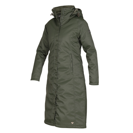 Shires Aubrion Ladies Halcyon Long Waterproof Coat #colour_green