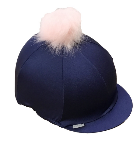 Capz Pom Pom Lycra Hat Cover #colour_navy-pink
