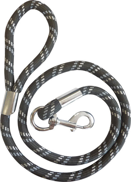 Diego & Louna Thick Rope Leash #colour_Anthracite-Light Grey-White