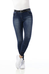 Equitheme Ladies Texas Silicone Seat Jeans #colour_blue