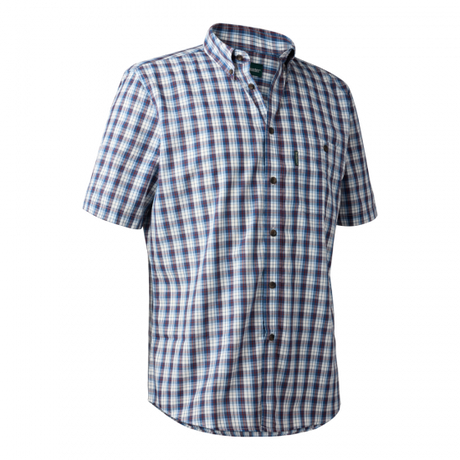 Deerhunter Jeff Men's Short Sleeve Shirt #colour_blue-check