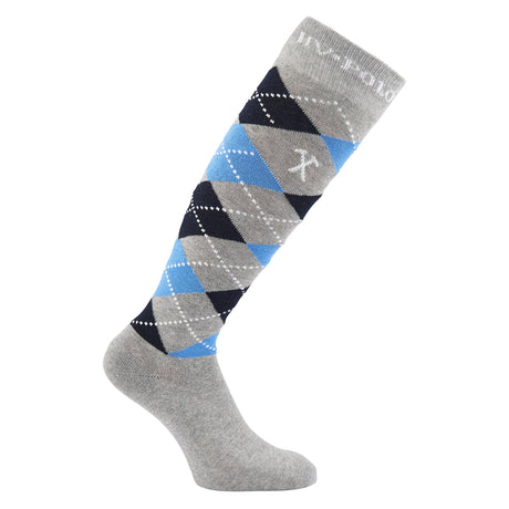 HV Polo Argyle Socks #colour_grey-melange-white
