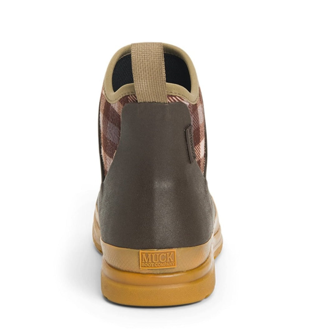 Muck Boots Originals Ankle Wellingtons #colour_brown-plaid-print