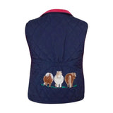 British Country Collection Three Fat Ponies Childrens Gilet #colour_navy