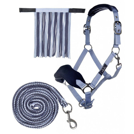 HKM Head Collar & Lead Rope with Snap Hook & Fly Fringe