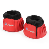 Shires ARMA Fleece Topped Over Reach Boots #colour_red