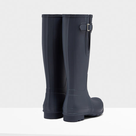 Hunter Original Men's Tall Side Adjustable Navy Wellington Boots#colour_navy