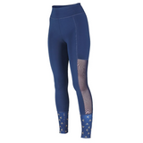 Shires Aubrion Girls Elstree Mesh Riding Tights #colour_navy