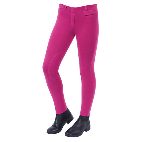 Dublin Supa-Fit Pull On Knee Patch Childs Jodhpurs #colour_pink
