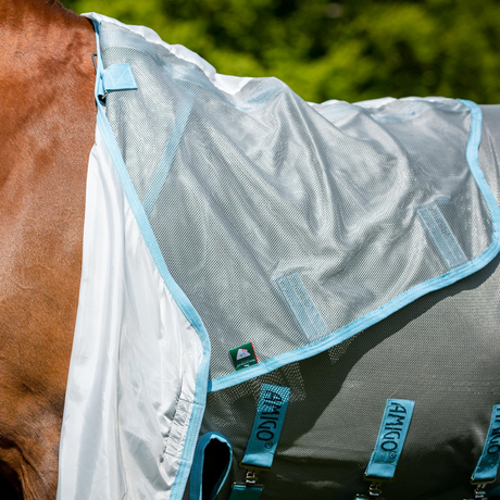 Horseware Ireland AmEco Bug Buster #colour_silver-sky-blue