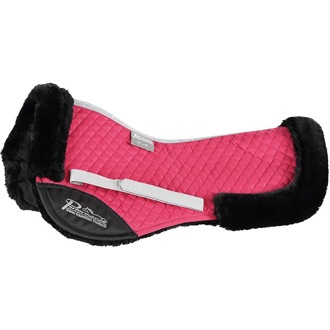 Shires Performance Suede Half Pad #colour_raspberry