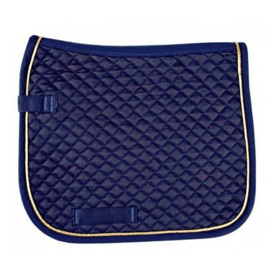 HKM Dressage Saddle Cloth With Piping #colour_blue-gold