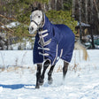 Weatherbeeta ComFiTec Essential Combo Neck Medium Turnout Rug #colour_navy-silver-red